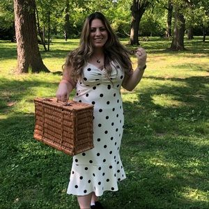 White And Black Polkadot Dress